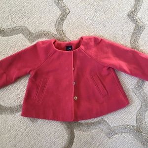 BABY GAP Pea Girls Pea Coat Pink Dress Coat Dressy